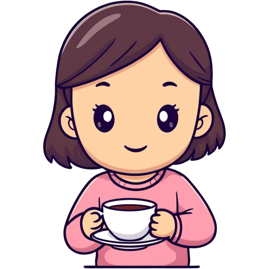 Girl with tea  emoji