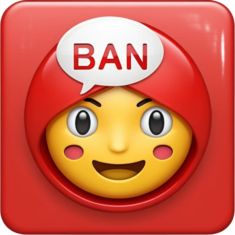 je voudrais une emoji avec une bulle marqué Ban  emoji