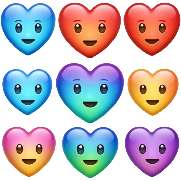 des emojis coeur de toutes les couleurs emoji