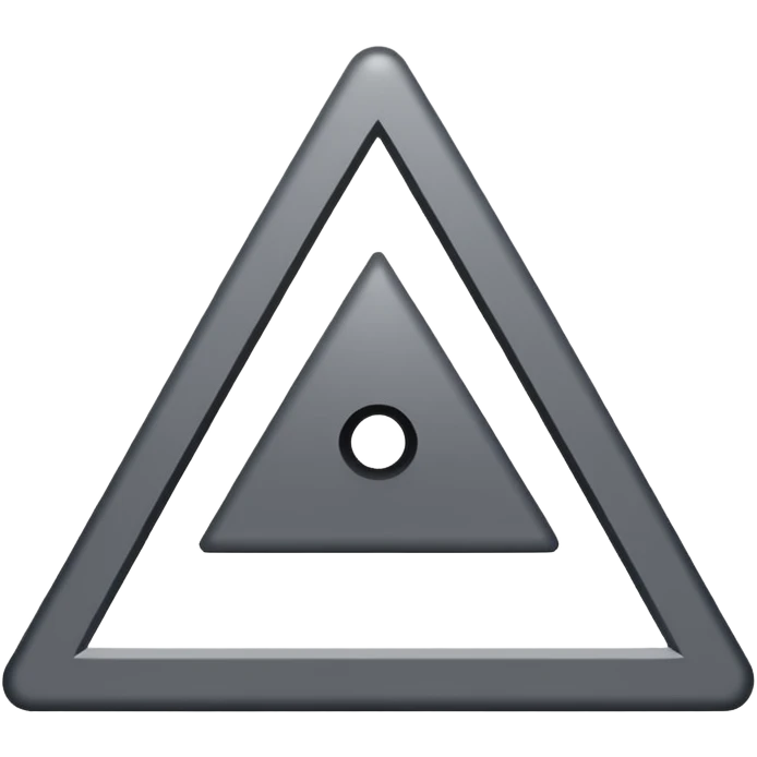 iOS style emoji, minimal summoning symbol, three dots triangle emoji