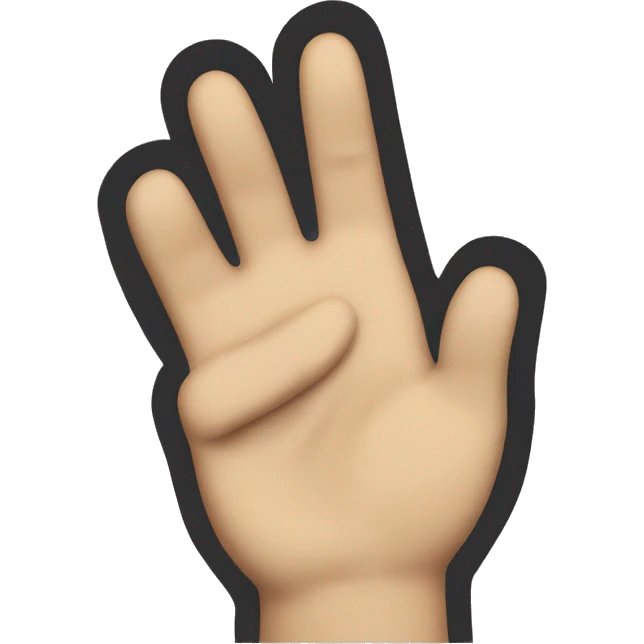 Hand waving up and down over a face emoji