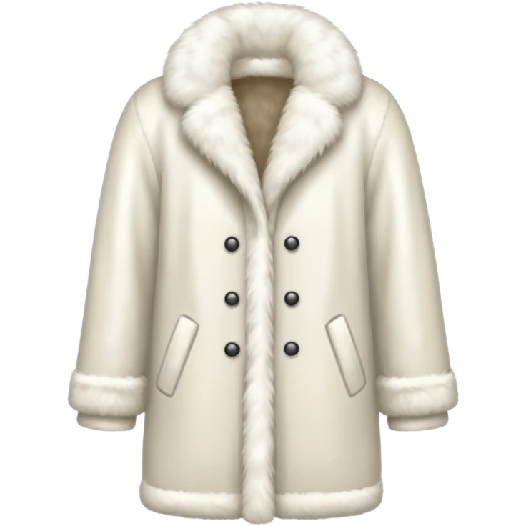 A white fur coat emoji