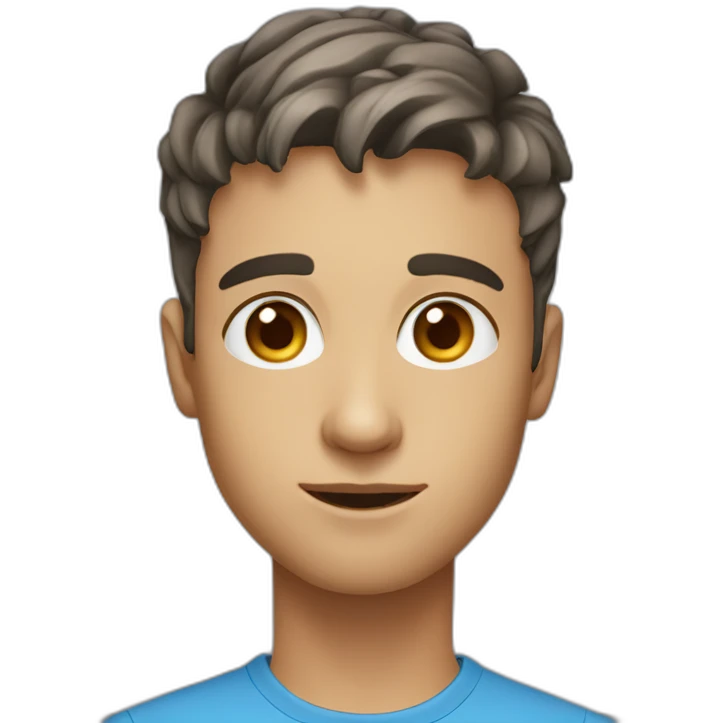 Young man, blue eyes, short haired, ux/ui designer emoji