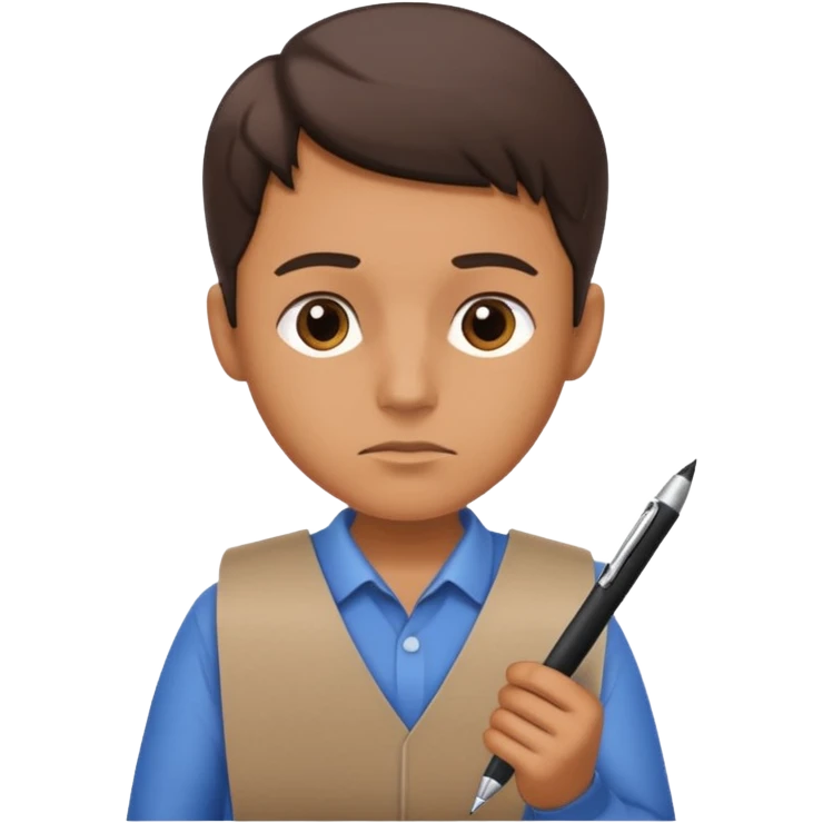 short form with pen near emoji