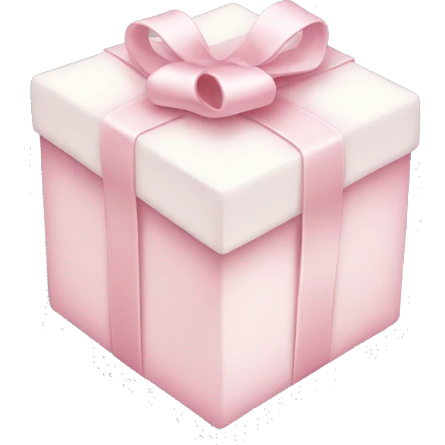 Light pink and white present emoji