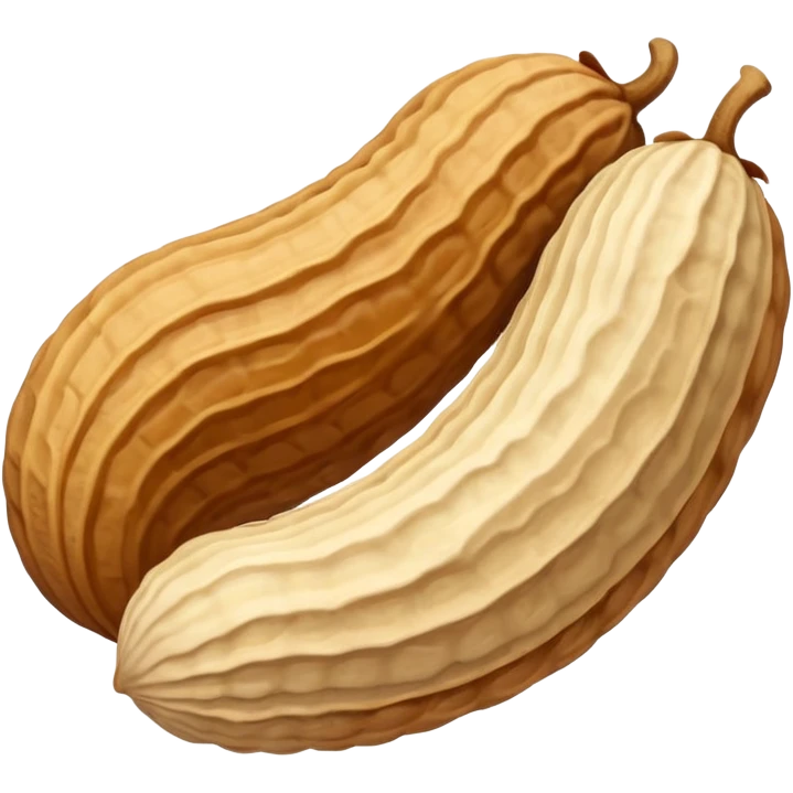 a curve peanut in rough beige textured shells emoji
