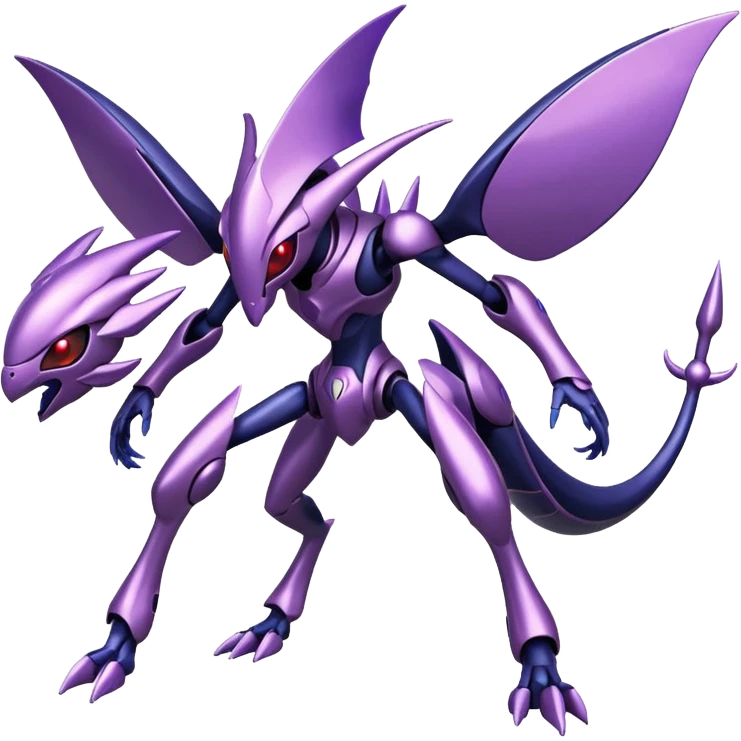 Shiny Futuristic Genesect-Miraidon-Lunala-Fakémon-hybrid-creature (full body)  emoji