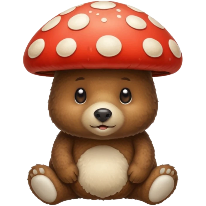 Mushroom in a bear emoji