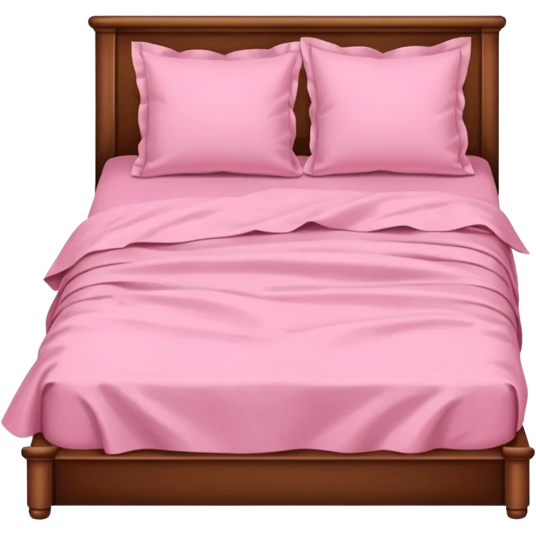 a bed with pink linens emoji