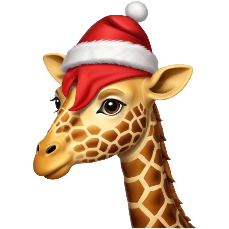 Christmas giraffe emoji