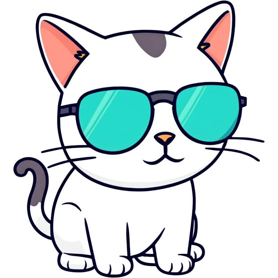 Cat with sunglasses emoji