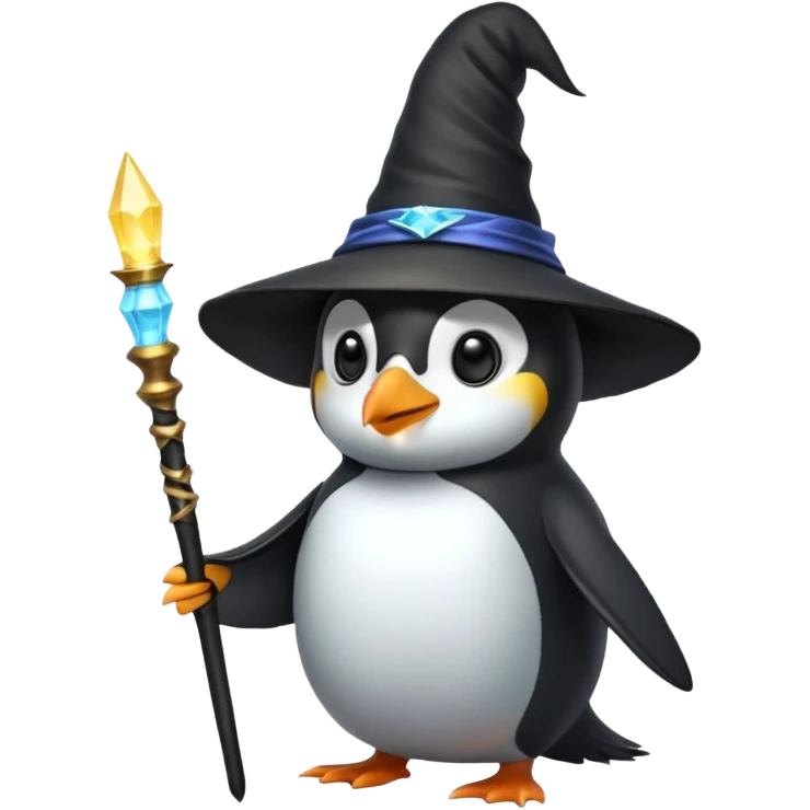 Penguin Wizard emoji