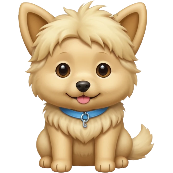 little fluffy blonde dog  emoji