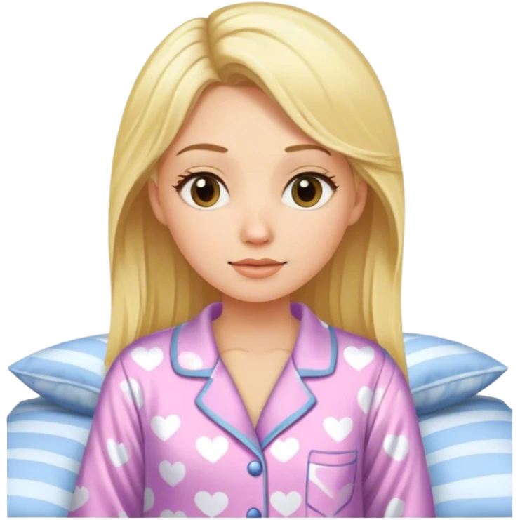 Blonde with pajamas  emoji