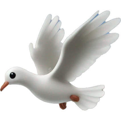 A flowing river with a dove flying over it emoji