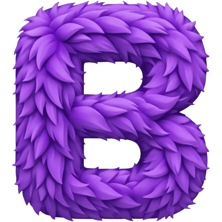 The fluffy letter S is purple in color emoji