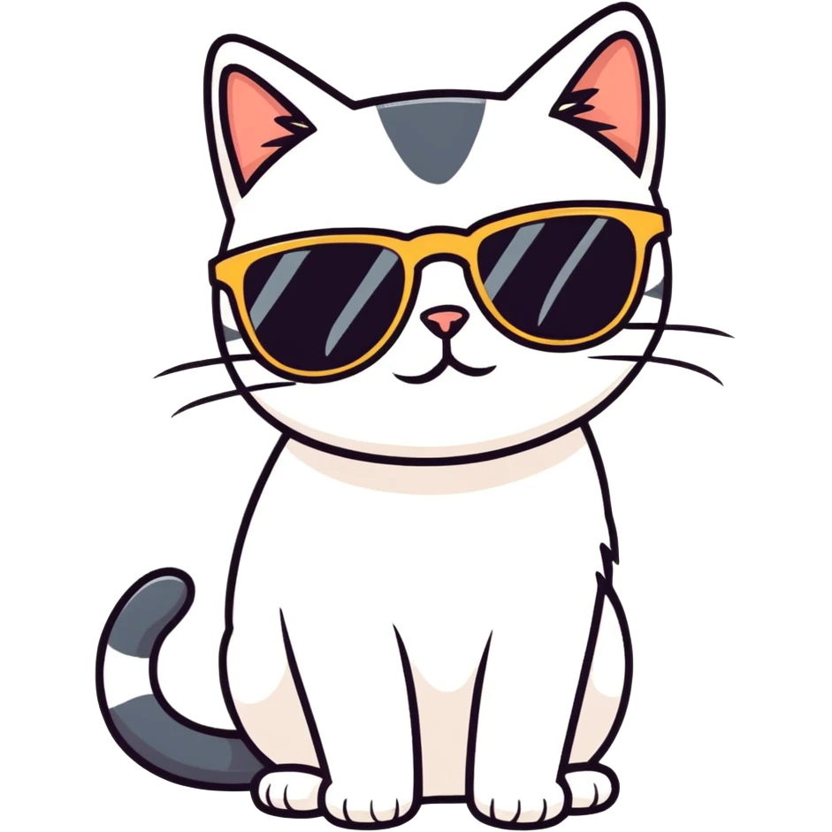 Cat with sunglasses emoji