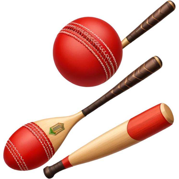 criket ball and bat emoji