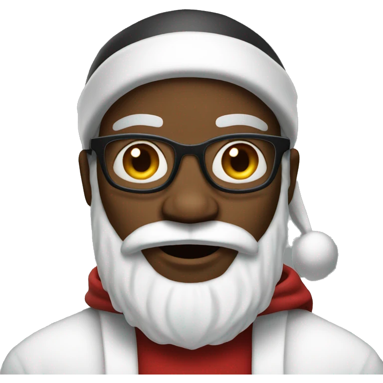 black Santa emoji