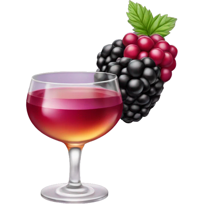 A loganberry and blackberry whisky cocktail emoji