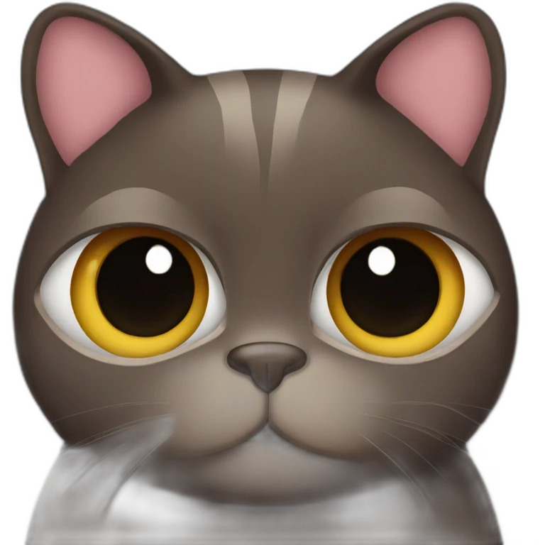Dark-Brown-Fat-cat emoji
