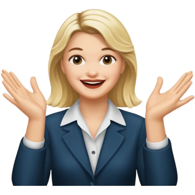 Laura Palmer hands clapping  emoji