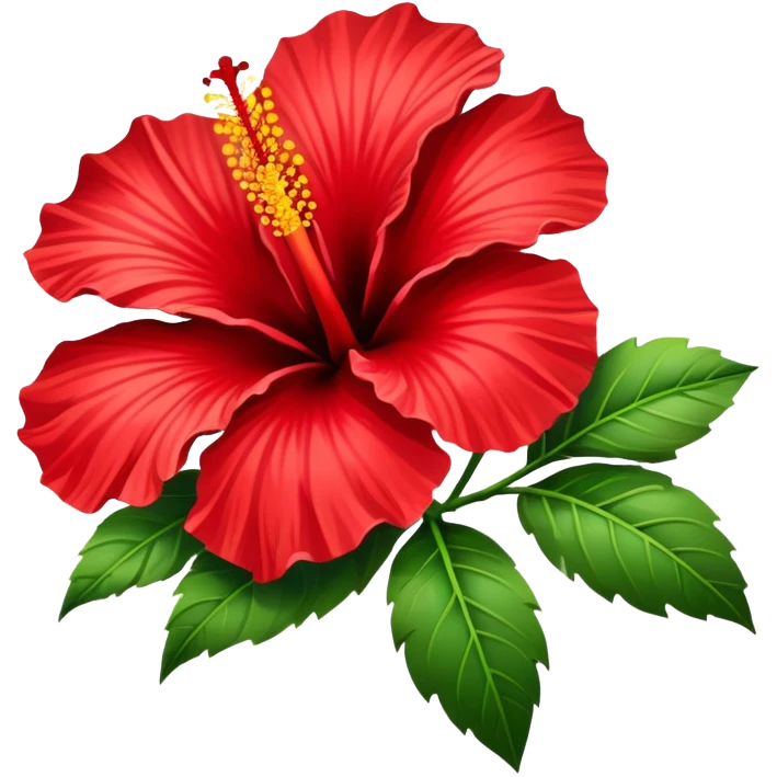 Hibiscus flower tropical emoji