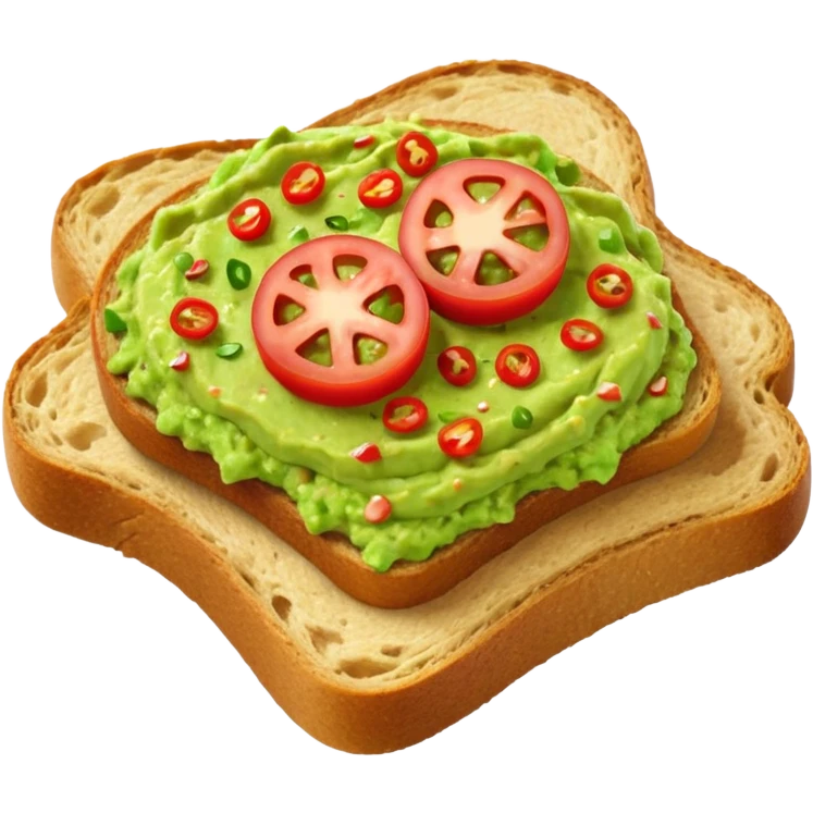 guacamole toast NO tomatoes  emoji