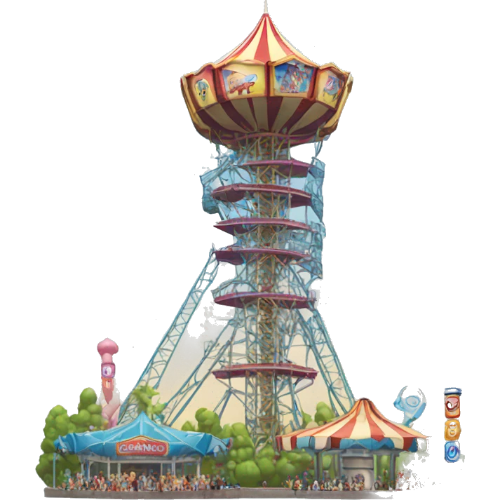 Amusement park drop tower emoji