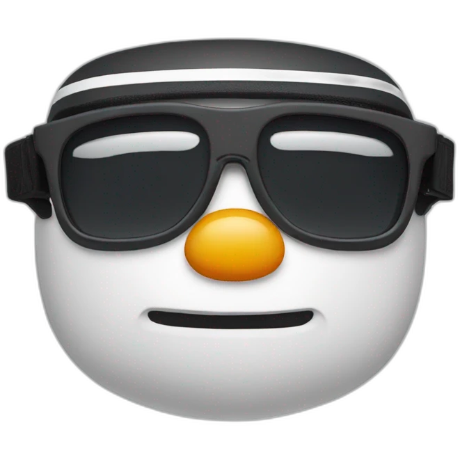 snowman on sport sunglasses emoji