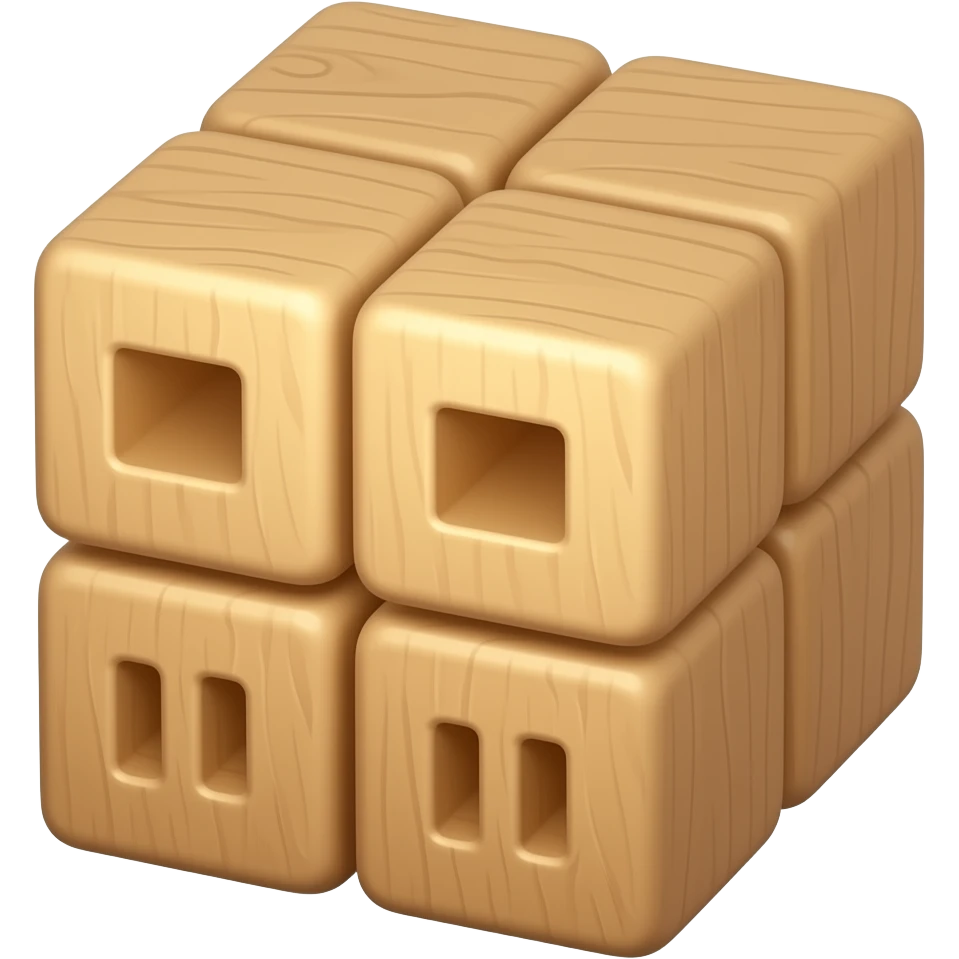 Wooden building blocks emoji