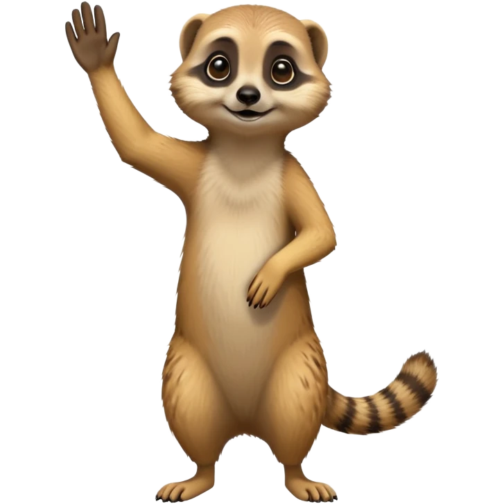Meerkat waving good bye emoji