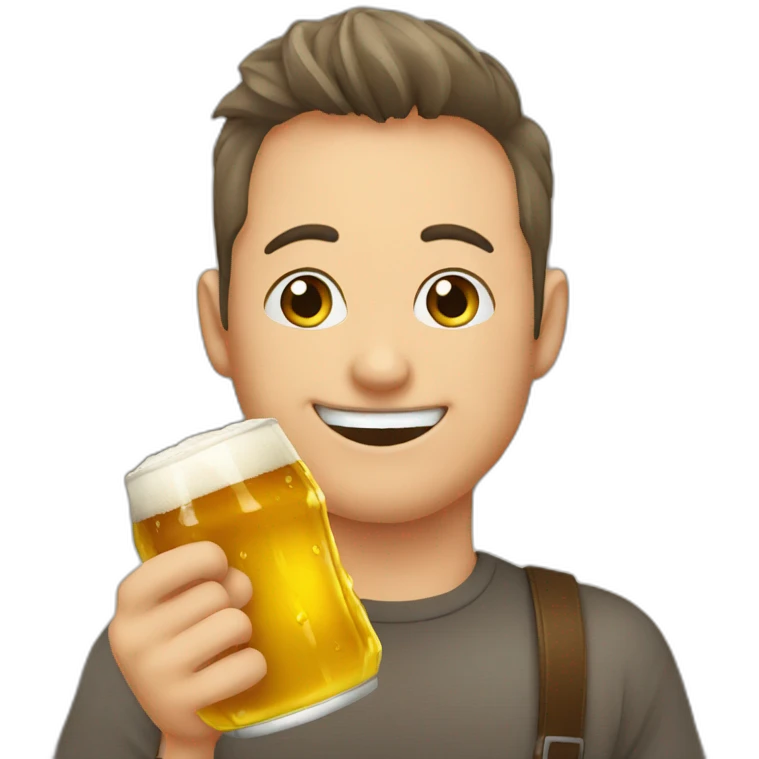 thank you with beer emoji