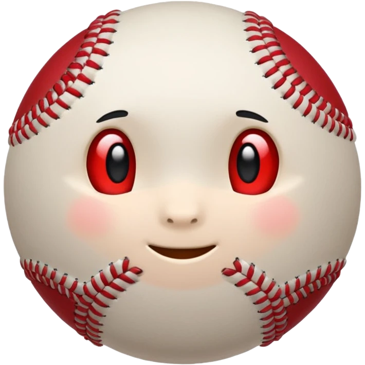 Baseball blushing emoji