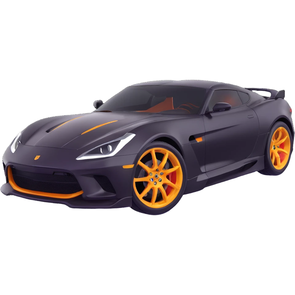 fast sports car inspired by Fast and Furious, dynamic pose, shiny details emoji