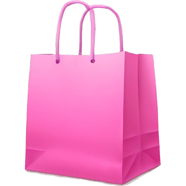 Pink shopping bag emoji