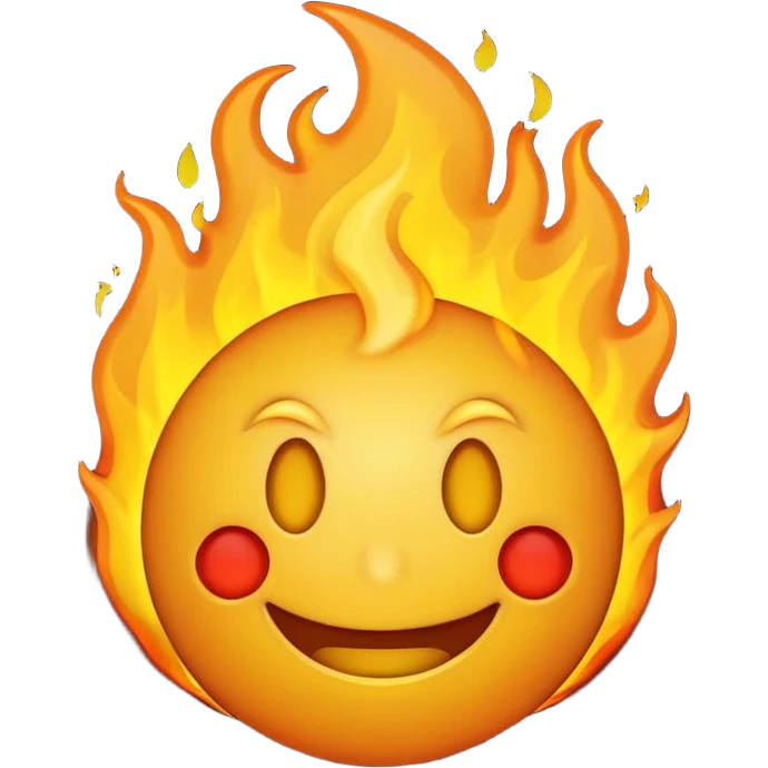 Make it look like a normal emoji just with burning head🙂🔥 cobine the two emoji
