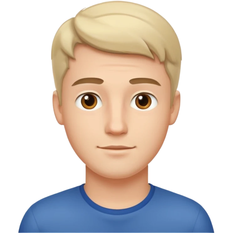 Joven blanco de buena parecencia emoji