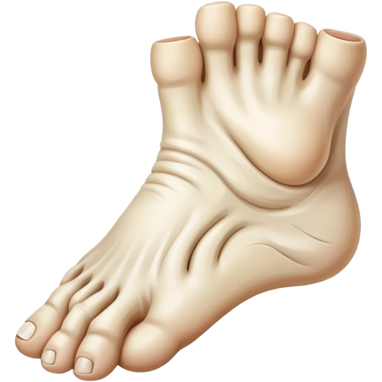 giant oversized human foot emoji