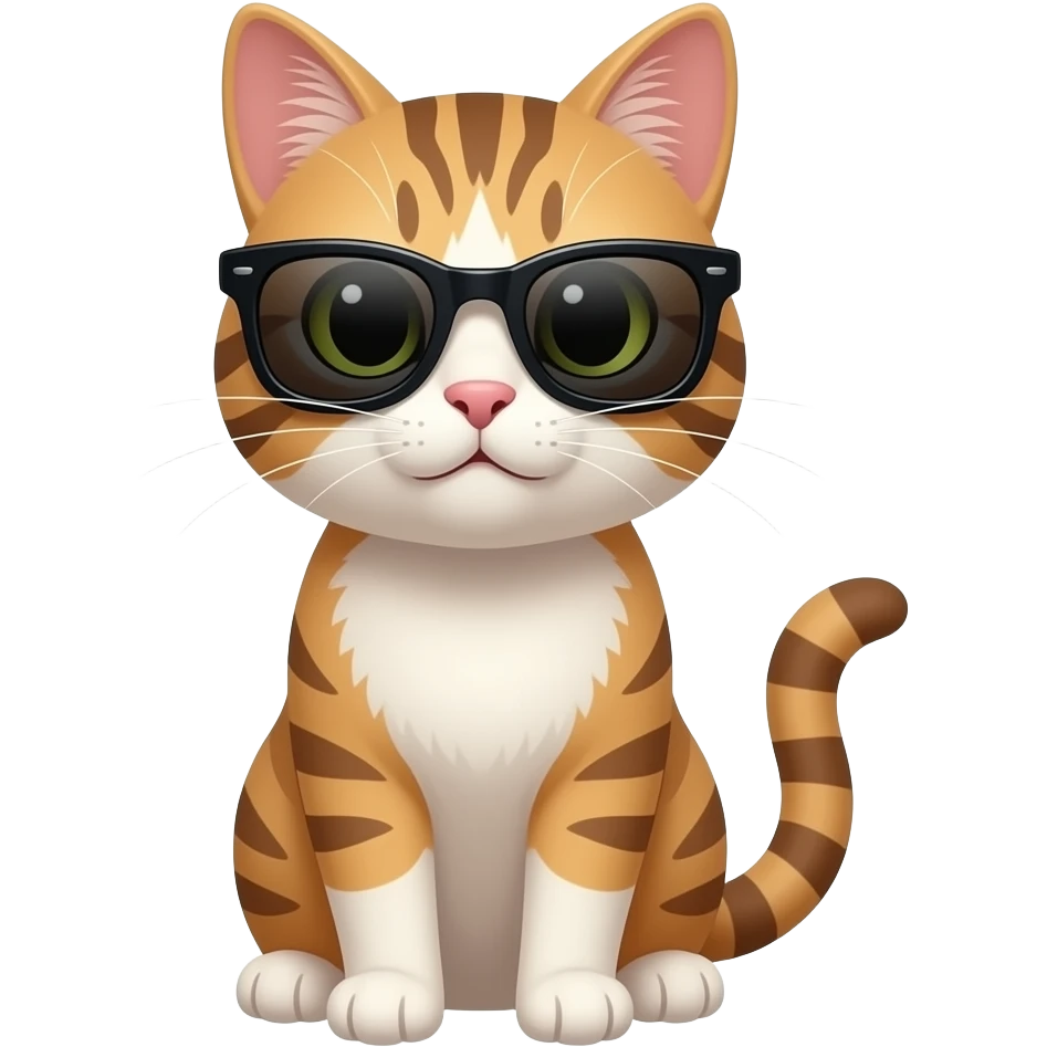 Cat wearing sunglasses emoji