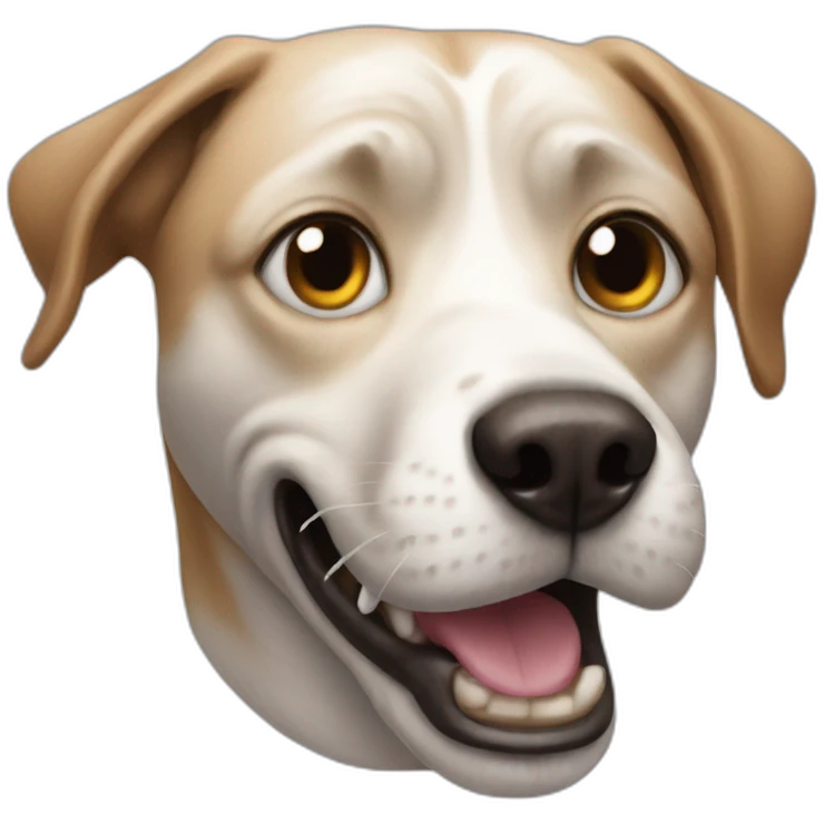 Crazy dog emoji