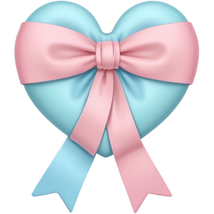pastel heart with a soft pastel ribbon emoji