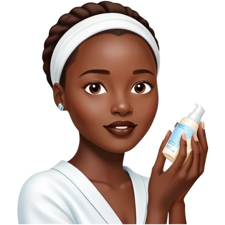 skin care cream application Lupita Nyong'o emoji