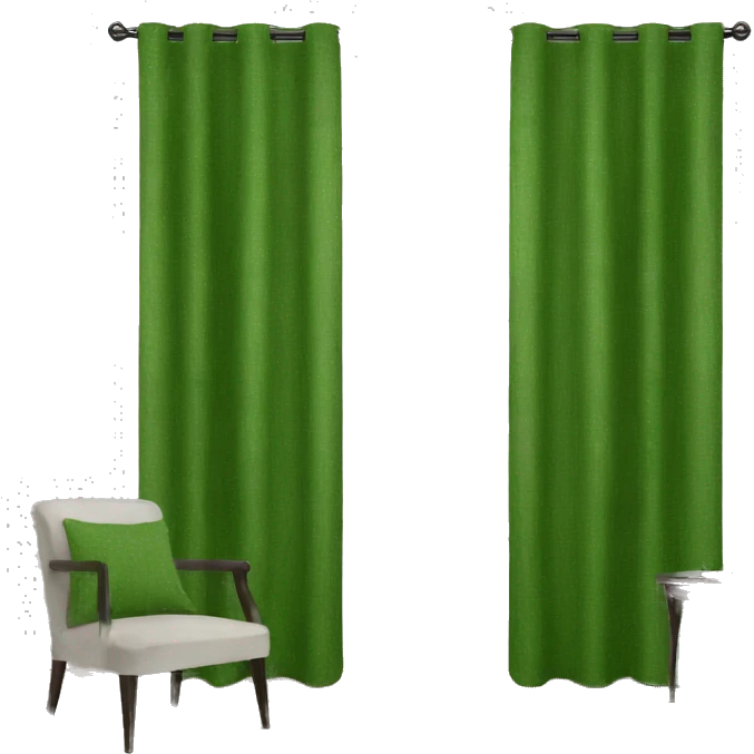 Green rome curtains emoji