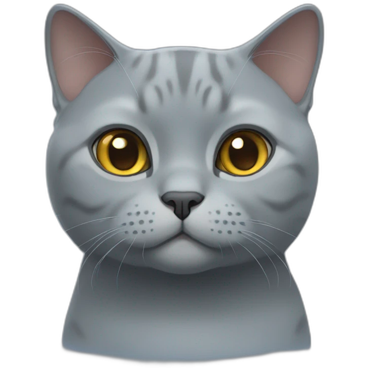 blue British shorthair cat emoji