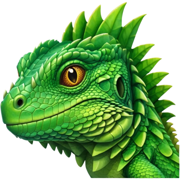 
iguana, front face emoji