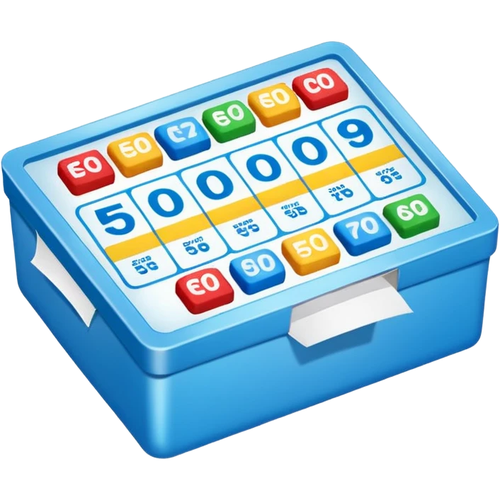 Create a blank lottery coupon clean and colorful emoji