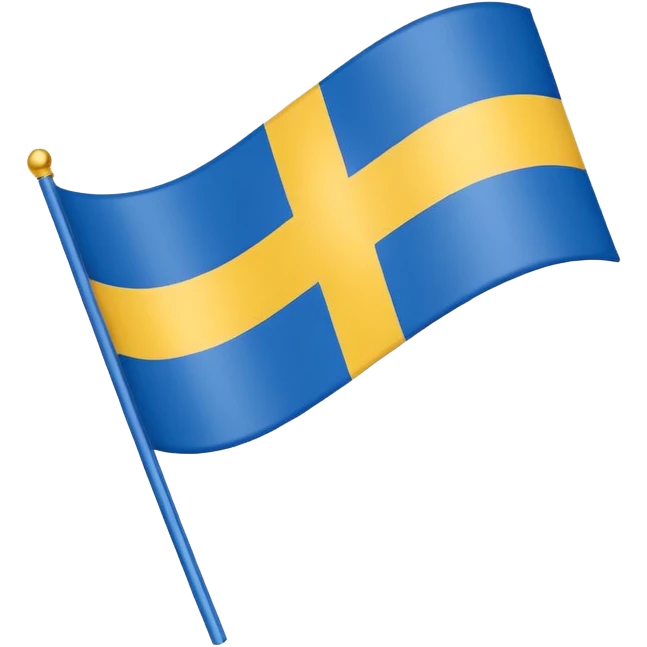 Swedish flag mixed with danish emoji