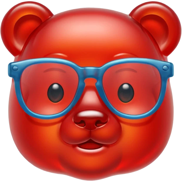 gummy bear with glassess emoji