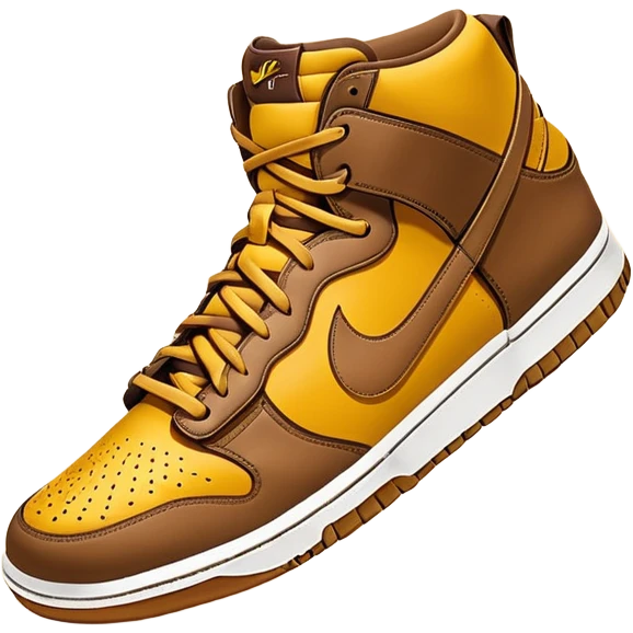 Nike Dunk Curry sneakers, yellow-brown color scheme emoji